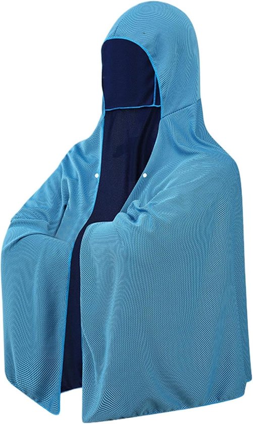 Hoodie Handdoek - Koelsjaal Sneldrogend - Sport & Outdoor - Verdampingskoeltechnologie - 140 x 60 cm - Hemelsblauw