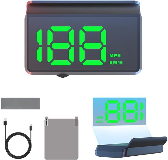 Hoogwaardige 9 cm GPS-snelheidsmeter met USB-aansluiting, universeel display voor alle voertuigen, eenvoudig te installeren en gebruiksvriendelijk met groene verlichting