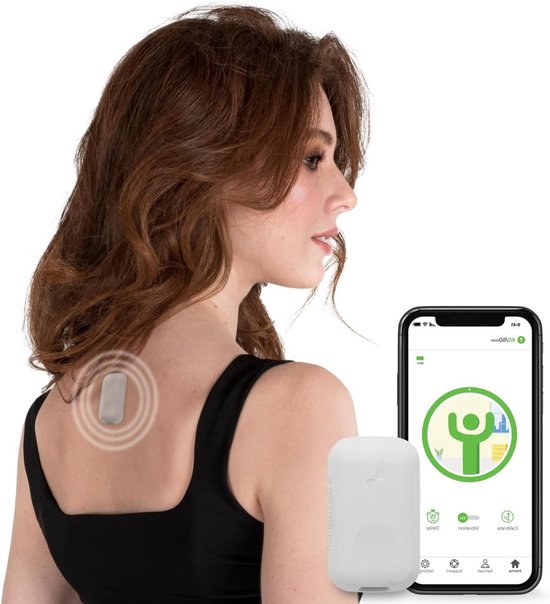 Houdingscorrector Trainer - Rugsteun Slim - Houding Verbeteren - App Gestuurd - 48 x 28 x 09 cm - Wit