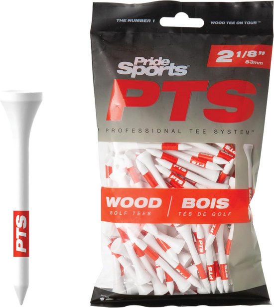 Houten Golf Tees 2 1/8 Inch - Zak van 120 - Geschikt voor Diverse Clubs van houten