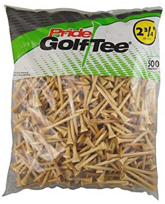 Houten Golf Tees 2 3/4 Inch - Verpakt per 500 Stuks van Merkloos