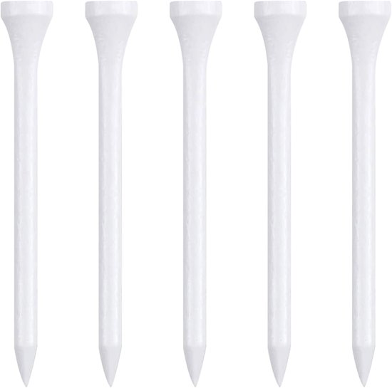 Houten golf tees 83mm - lange golf tees - biologisch afbreekbaar - sterk en duurzaam - ShopVlot