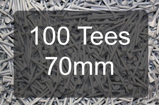 Houten Golftees - 100 stuks - wit - 70mm - tees - golf - hout