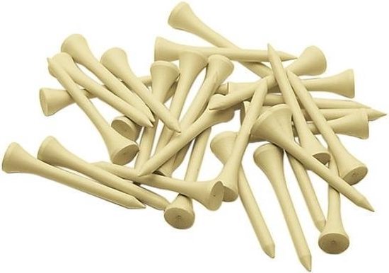 Houten golftees naturel 54mm - 2 1/8 inch (50 stuks) van Inesis