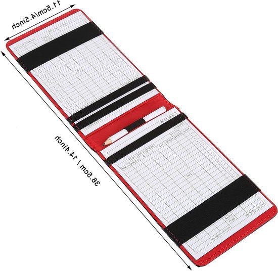 Houten Scorekaart Houder voor Golf, Ideaal voor Toernooien en Clubgebruik, Inclusief Potlood en Accessoires