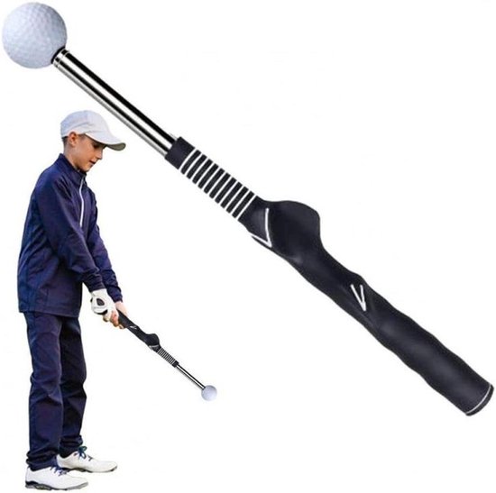 Hrippy Golf Swing Trainer Aid Telescopische Golf Oefening Warm-up Stick voor Kracht Flexibiliteit en Tempo Training, Golf Training Accessoires