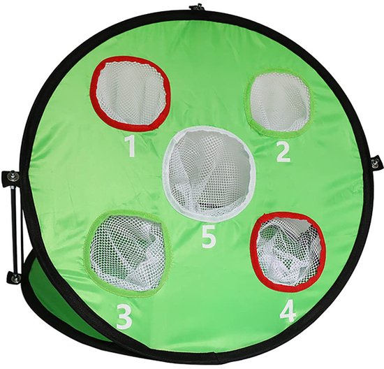 Ibenzoa® Dubbelzijdig golfnet met vijf gaten voor binnen en buiten training van Merkloos