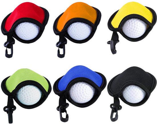 Ibenzoa® Set van 6 draagbare golfbalreinigers met karabijnhaak voor eenvoudig gebruik van Merkloos