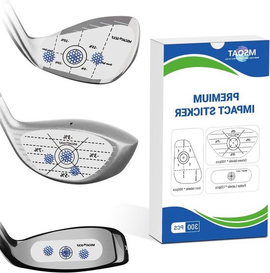 Impact Tape Set 300 stuks voor swing Sweet Spot Analyse - Drie soorten ijzer hout hybriden - eenvoudig te gebruiken - swing-trainingshulpmiddelen