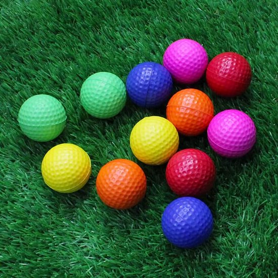 IMPERATORIS® Golf Oefenballen - Airflow Ballen - Geperforeerde Plastic Ballen - Voor Training in Tuin en Binnen - Lichtgewicht - Set van 12 - kleurrijk