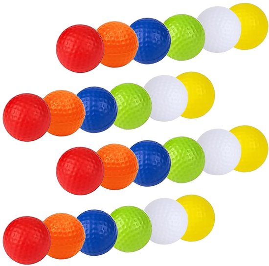 IMPERATORIS® Golf Oefenballen - Airflow Ballen - Geperforeerde Plastic Ballen - Voor Training in Tuin en Binnen - Lichtgewicht - Set van 24 - kleurrijke