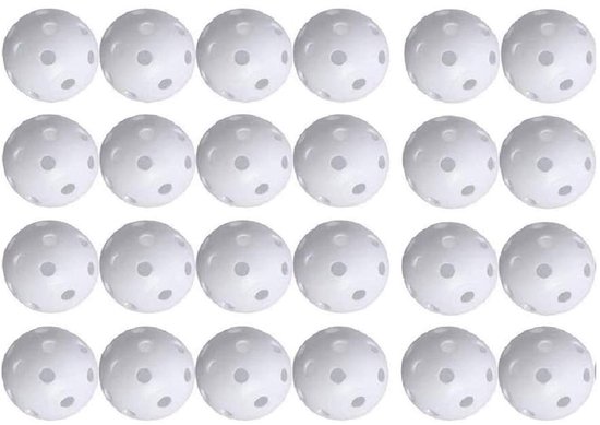 IMPERATORIS® Golf Oefenballen - Airflow Ballen - Geperforeerde Plastic Ballen - Voor Training in Tuin en Binnen - Lichtgewicht - Set van 24 - lichte