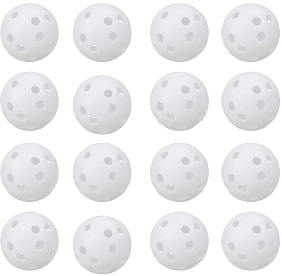 IMPERATORIS® Golf Oefenballen - Airflow Ballen - Geperforeerde Plastic Ballen - Voor Training in Tuin en Binnen - Lichtgewicht - Set van 30 - wit