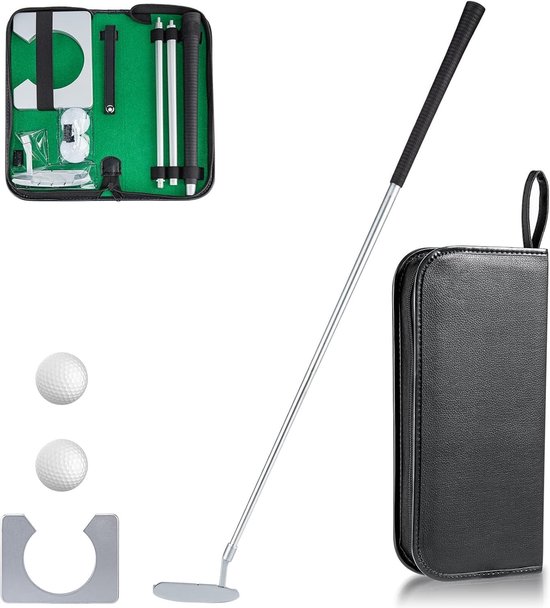 Indoor golf putting cup voor oefening met putter, ballen en tas - Perfect voor thuisgebruik en training