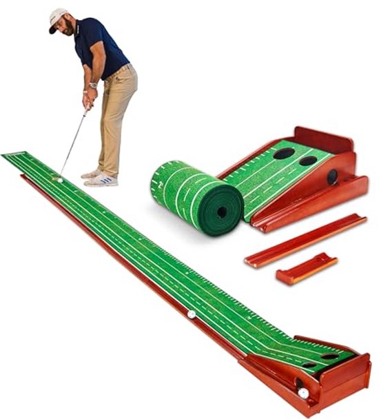 Indoor Golf Putting Mat voor Thuis en Kantoor - 1/2 Hole Training voor Minigames - Perfect voor Golfliefhebbers