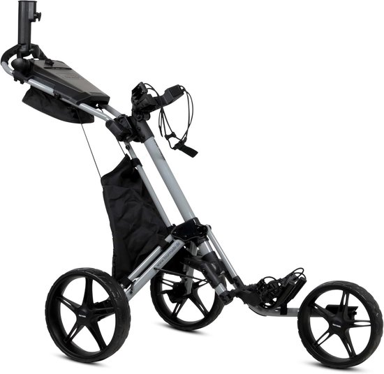 Inklapbare Push Golftrolley met Accessoires - Tot 25 kg Draagvermogen van Merkloos