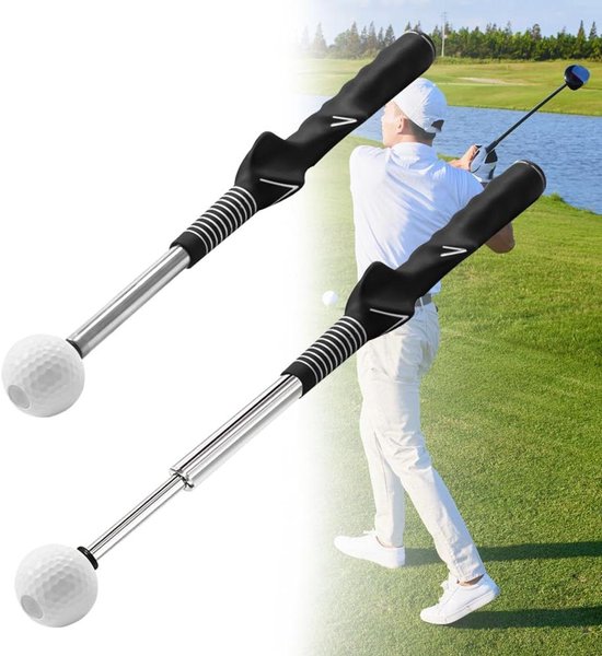 Inovra Plus - Golf Swing Trainer | Golf Alignment Sticks | Indoor Exercise Tool voor Golfers | Flexibiliteitstraining met Warm-Up - Zwart