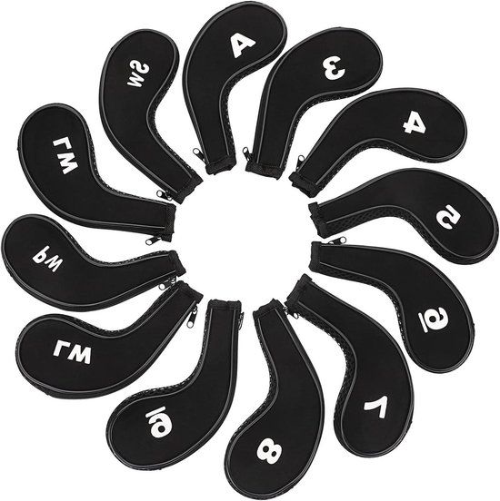 Iron Head Cover Club Heads Protector Zip Lange Hals WEDGE Headcovers - Golf Accessoires van MOSNAI