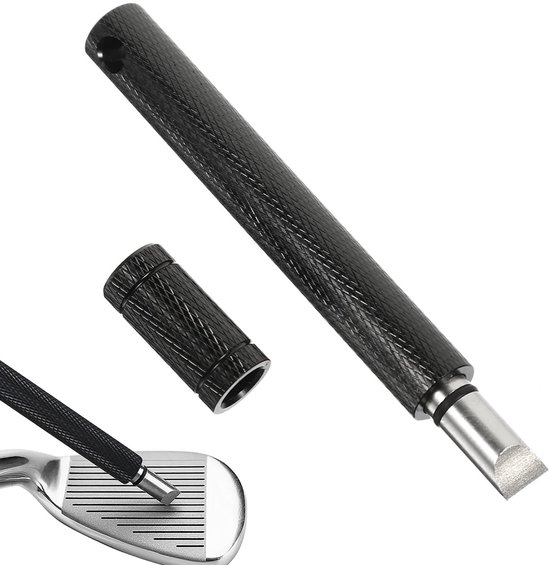 Jhubersproducts - Golf Groove Sharpener - Golfclubs Groefslijper - Verbeter je Backspin - Zwart - Golfclub Groefreiniger - Efficiënt en Duurzaam - Ges