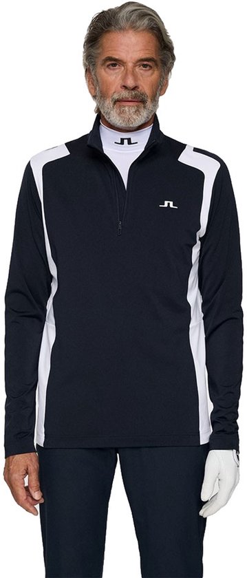 J.lindeberg Lukas Mid Layer Sweatshirt Met Halve Rits Zwart S Man van Merkloos