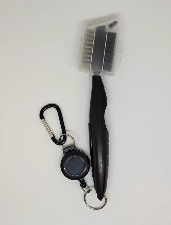 Jumada's - 3-in-1 Luxe Golfborstel - Compact en Zwart - Schoonmaakborstel voor Golf - Balreiniger - Accessoires voor Golftraining en Trolley - Onderhoud voor Golfsets van Jumada's