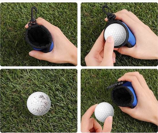 Jumada's - Golfbal wasser - Zwart - Waterdicht - Schoonmaken Golf - Handige Golfaccessoire van Jumada's