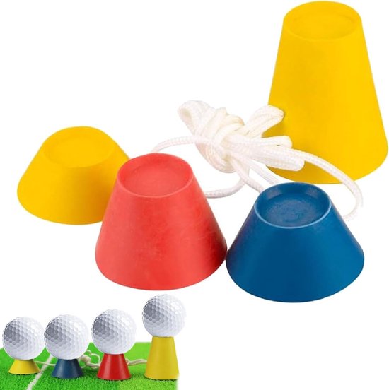Jumbo Winter Rubber Golf Tees - 4 Stuks, Verstelbare Hoogtes voor IJs en Indoor/Outdoor Oefeningen, Ideaal voor Golftraining en Sportactiviteiten van Jumbo