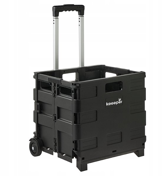 Keeeper Olli - Trolley op Wielen - 65L - Zwart - Kunststof