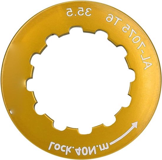 Kettingsras lockring voor 7-11 Speed mountainbike - Goudkleurig - Duurzaam en betrouwbaar van Merkloos