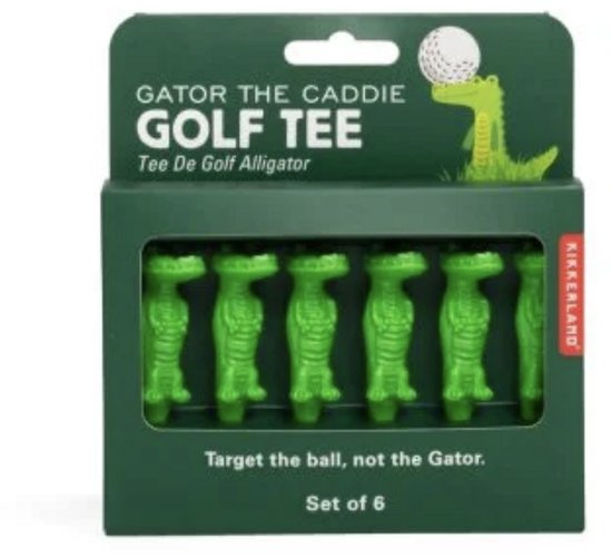 KIKKERLAND Gator The Caddie Golf Tee (set van 6) 90 x 136 x 20 mm