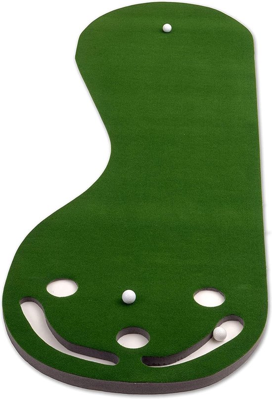 Kilkuran ® Uitgebreide Golf Oefenmat voor Binnengebruik met Drie Oefenputjes van Kilkuran