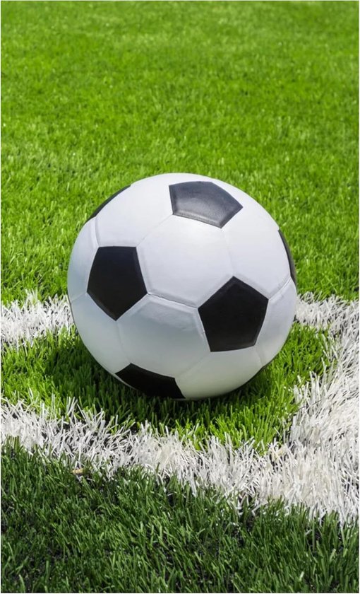 Kinderhanddoek - Zachte handdoek - Na het sporten - Voetbalmotief - 30 x 50 cm - Groen