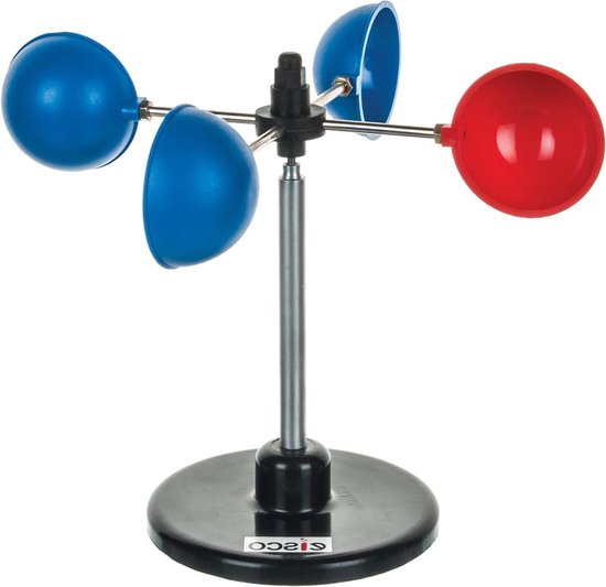 Kleine Anemometer - Windmeter Student - Windsnelheid Meten - Corrosiebestendig Materiaal - 7 Inch Hoogte - Wit