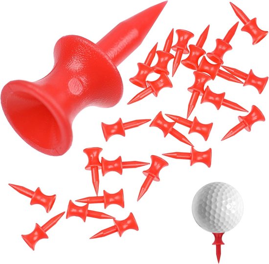 Kleurige Golf Tees 31mm - Schokbestendige Plastic Tees voor Professioneel Golfen - 100 Stuks, Ideaal voor Golfaccessoires en Training