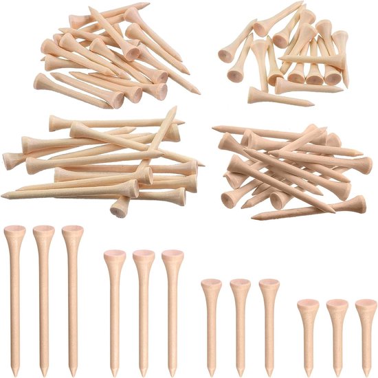 Kleurige Houten Golf Tees voor Professionele Training - Minder Wrijving, Ideaal voor Golfer