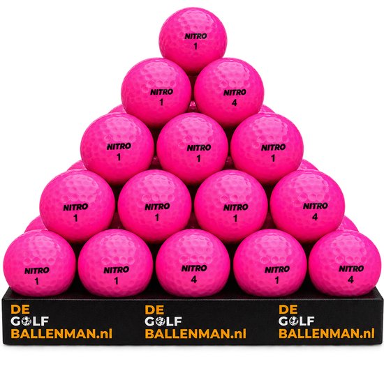 Kleurmix roze - Lakeballs - 200 gebruikte golfballen