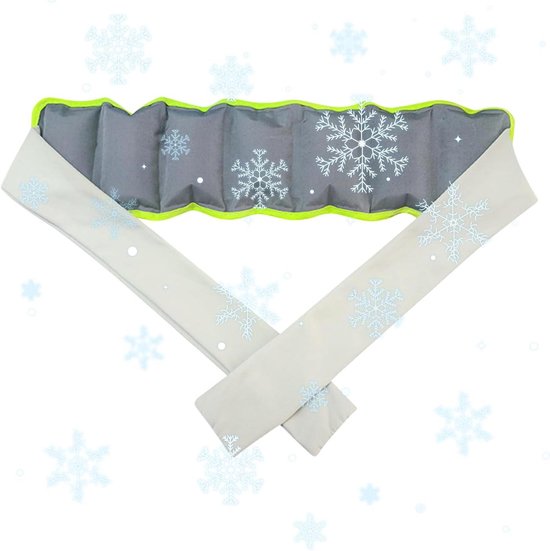 Koelende Handdoek - Nek Koeler - Hittegolf Verkoeling - Directe Verfrissing - 16.7 x 10.8 cm - Grijsgroen