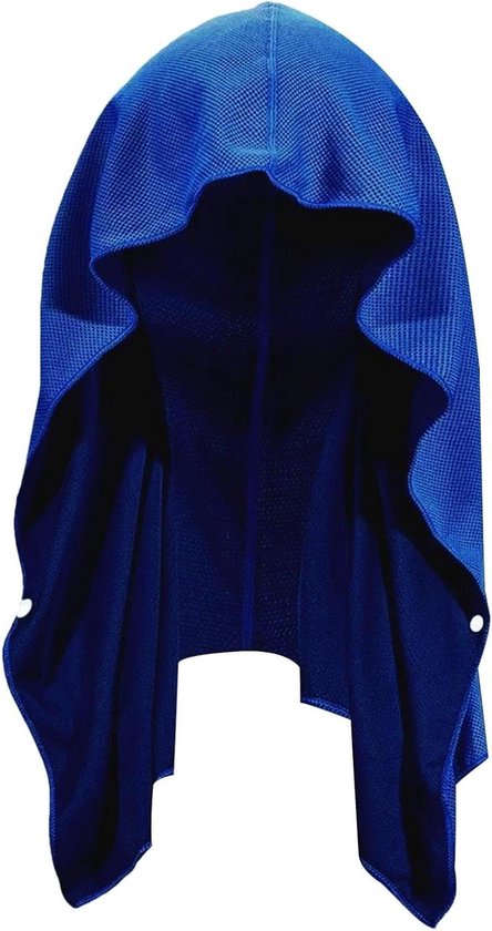 Koelhanddoek Hoofd Nek - Verkoelende Wikkel - Sport Fitness - UV Bescherming - 60 x 30 cm - Blauw