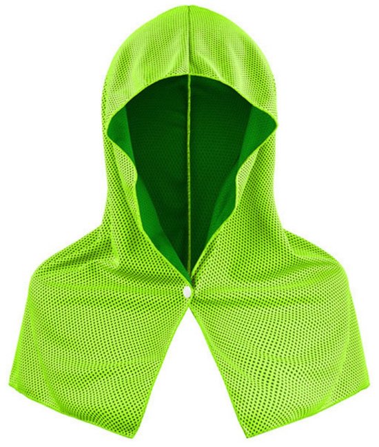 Koelhanddoek met capuchon - 58 x 30 cm - Koelende nekband - U-vormige koelhanddoek met capuchon en zonbescherming - Koelhanddoek voor wandelen, vissen en buitensporten - Sneldrogende hoofdband - Sporthanddoek - Unisex - Geschikt voor hardlopen