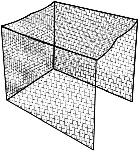 Kooi Net Voor Golf Oefening 3x3x3M - Golfslag Net Met 25x25cm Vierkant Gaas 3mm Touw - Golf Honkbal Hockey Oefenkooi Voor Binnen En Buiten Gebruik - Achtertuin Training Metals Standards