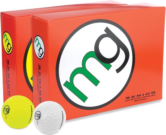 Lange Golfballen Senior - Meer Afstand en Snelheid voor Golfers (12 stuks) van Merkloos