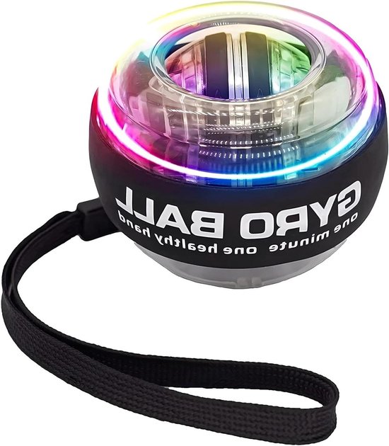Led Gyro Bal - Pols Trainer - Spierversterking Onderarm - Zelfaandrijvend LED - Standaard Maat - Meerkleurig