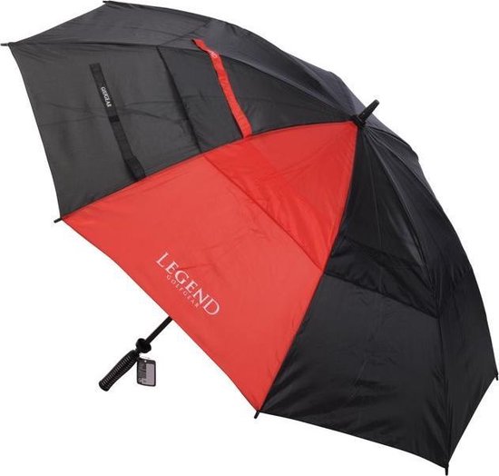 Legend Double Canopy Golfparaplu - Zwart Rood van Legend