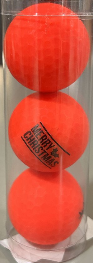 Legend Matt Golfbal Red Happy NewYear/ Merry Christmas van Merkloos