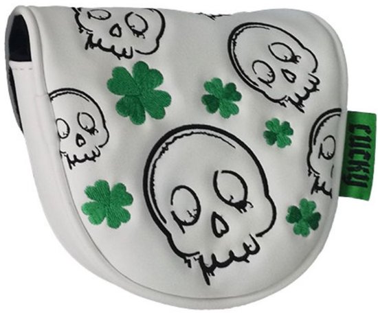 Legend Putter Mallet Headcover Lucky Wit Groen van Merkloos