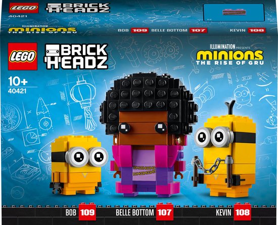 Lego 40421 Brickheadz Minions Belle Bottom, Kevin en Bob van LEGO