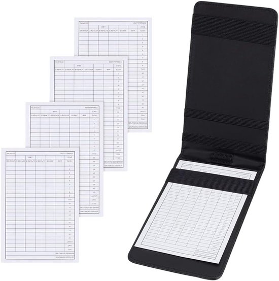 Leren Golf Scorekaart Houder met 5 Scorekaarten, Potloodlus en Yardage Boek Cover, 10.8×19cm voor Golf Enthousiastelingen