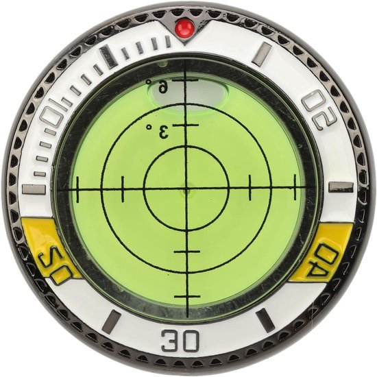 Lezer voor golfbal met dubbele zijde, putting hulpmiddel met bellenwaterpas, draagbaar accessoire voor precisie putt, tool met hoedclip - Groen, nauwkeurig, horizontale bubbel. van Merkloos