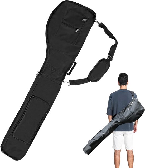Lichte en Opvouwbare Golfdraagtas voor 8-10 Clubs - Waterdicht Nylon van Merkloos