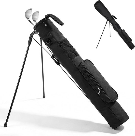 Lichte Golf Stand Bag met Verstelbare Schouderbanden, 2-Weg Divider en 2 Opbergvakken voor Driving Range en Golfbanen